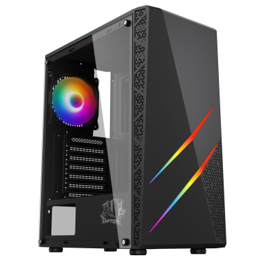 Gabinete Raptor Blaze Force Tg Mid-Tower Rgb Fan X1 W/Button Control (6719)