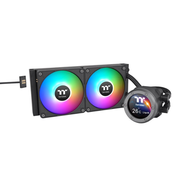 Water Cooling Thermaltake Th280 V2 Ultra Ex Argb Sync Aio 280Mm Black Water Block 2.1Inch Lcd (1389)