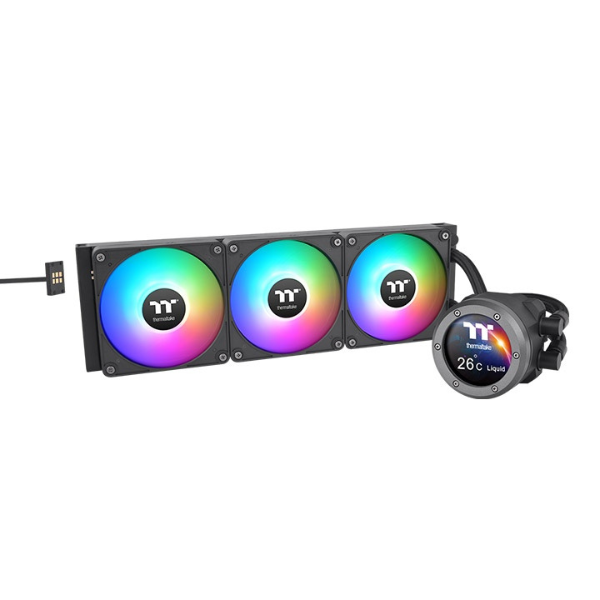 Water Cooling Thermaltake Th360 V2 Ultra Ex Argb Sync Aio 360Mm Black Water Block 2.1Inch Lcd (1372)