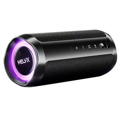 Parlante Kelyx Bluetooth 2 Altavoces 12W Cilindro Rgb Hifi Ipx7 Microsd / Usb (7961)