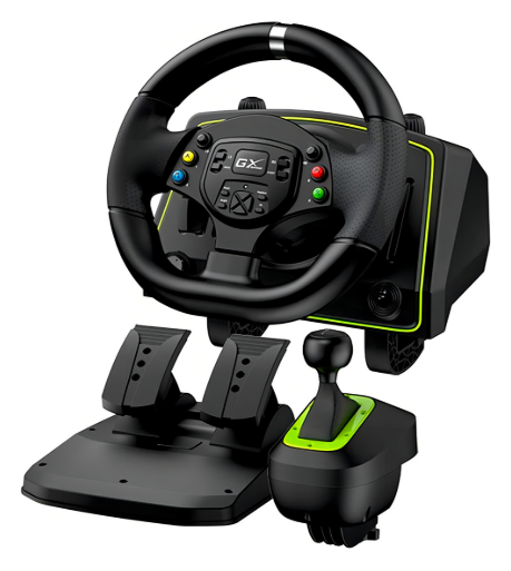 Volante Genius Speed Master X2 Con Palanca De Cambios (Vibración 1080°)
