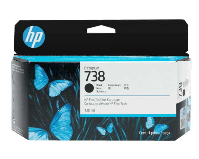 498N4A Hp 738 130-Ml Black Designjet Ink