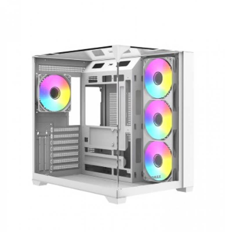 Gabinete Gamer Raidmax Infinita I620 Fishtank Argb Glass White