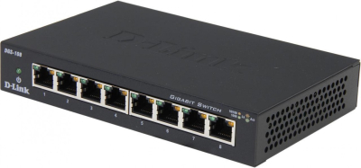 D-Link Dgs-108 Switch 8 Puertos Gigabit  10/100/1000Mbps Metalico