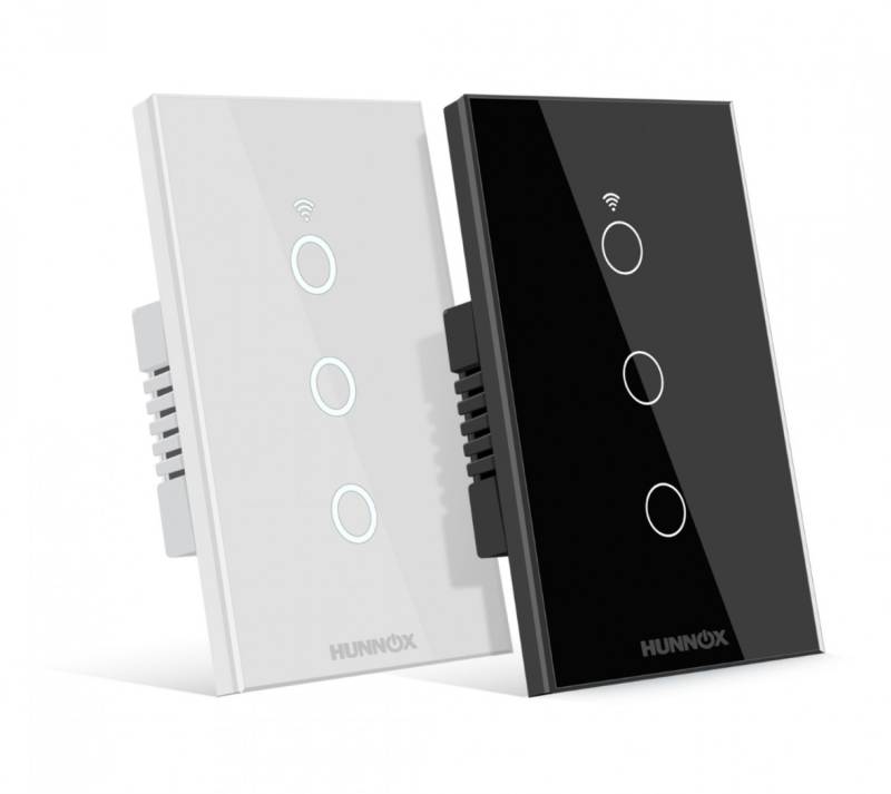 Tecla Hunnox Smart Tactil 3 Canales Negro