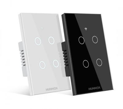 Tecla Hunnox Smart Tactil 4 Canales Negro