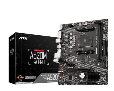 Mother Msi A520M-A Pro Ddr4 Am4 (Series 3000/4000/5000)