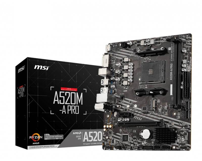 Mother Msi A520M-A Pro Ddr4 Am4 (Series 3000/4000/5000)