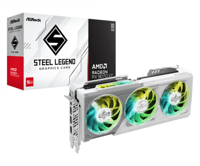Placa De Video Asrock Rx9070Xt 16Gb Steel Legend Dark